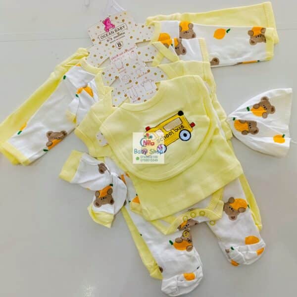 8-Piece Cotton Receiving Set for a Newborn - Image 2