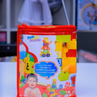 Kids Educational Building Blocks Set with Storage Bag – Colourful Learning Toy for Toddlers