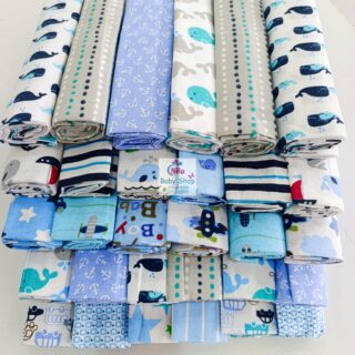 6 Piece Cotton Flannel Receiving Set