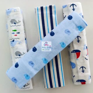 4 Piece Cotton Flannel Baby Receiving Wraps