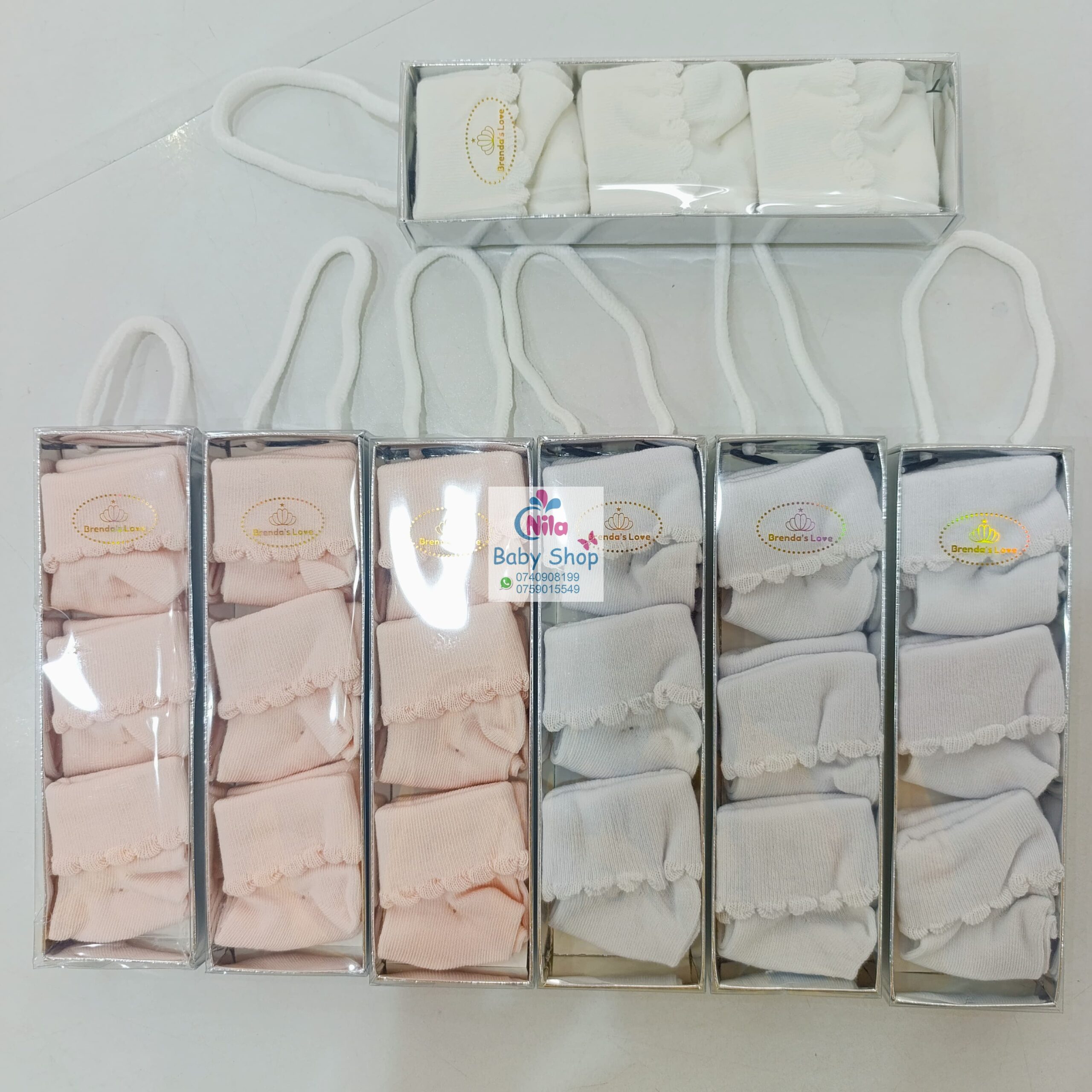 Elegant Baby Girl Socks Set - 3 Pairs Soft Cotton Newborn & Infant Socks with Frill Trim
