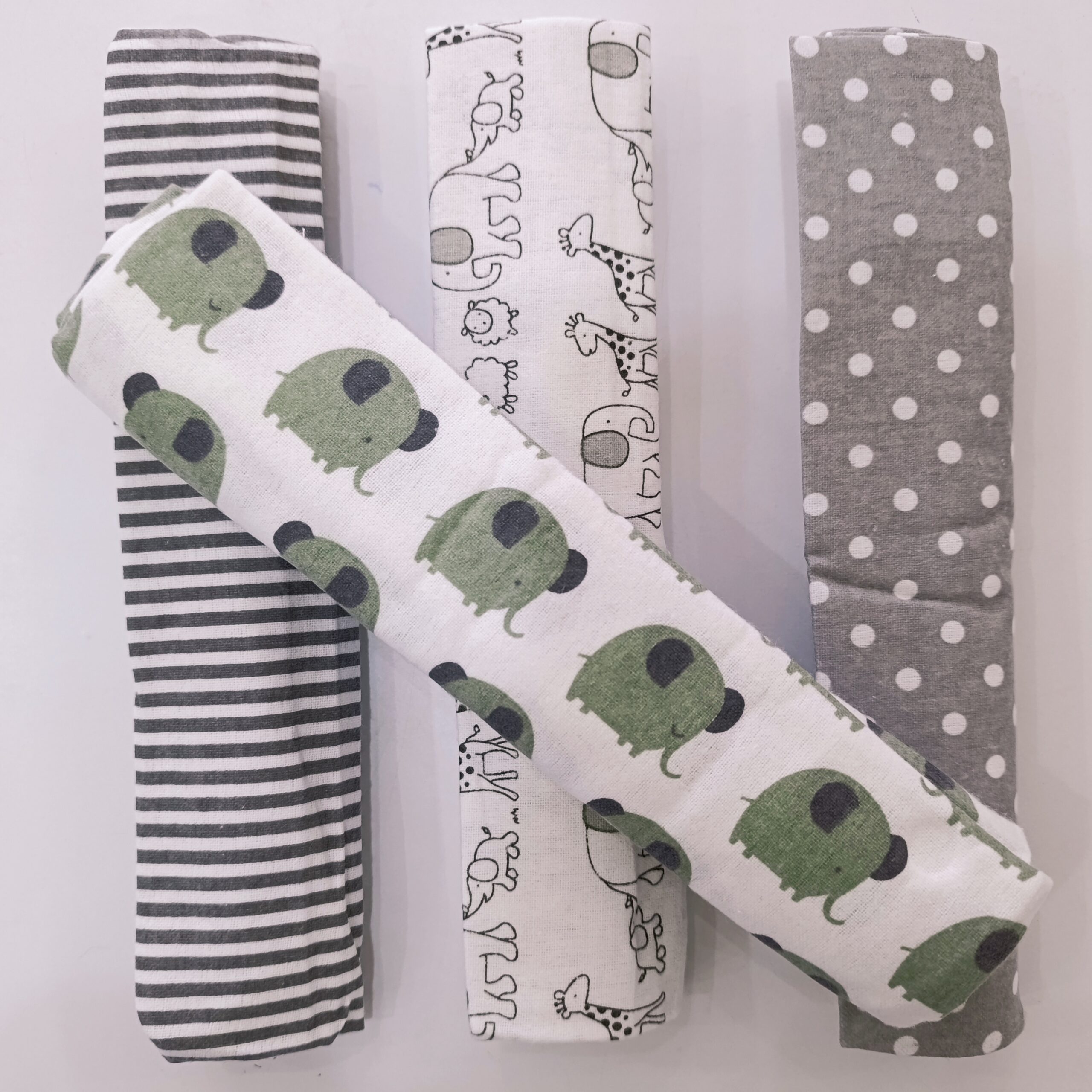 4 Piece Cotton Flannel Baby Receiving Wraps - Image 6