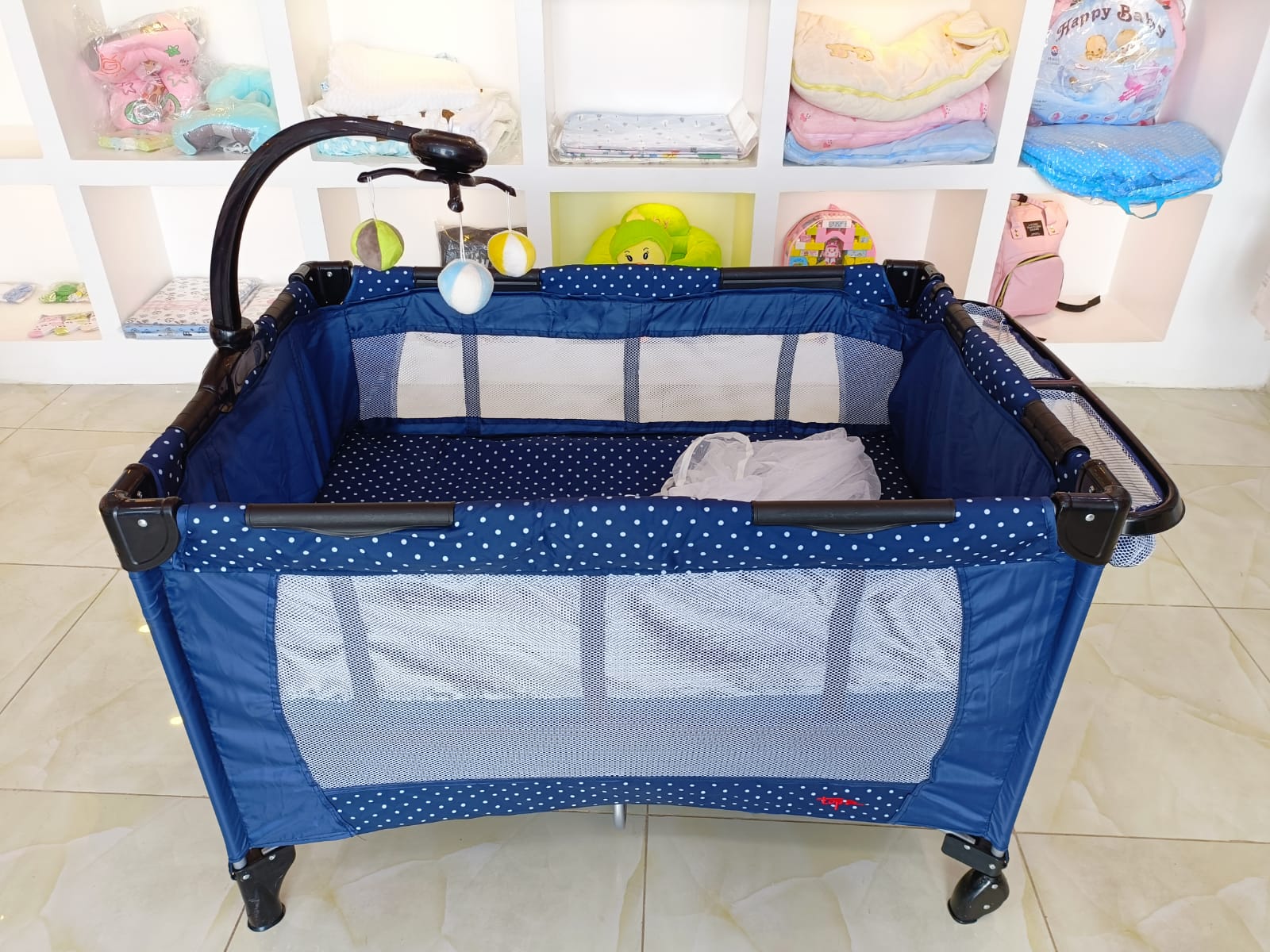 White Baby Cot + Drawer Nila Baby Shop