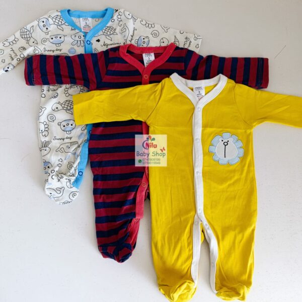 3Pc Infant Unisex Romper / Sleepsuit - Image 3