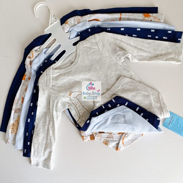 5 Pieces Set Of Long Sleeved Baby Boy Bodysuits / Onesies - Image 12