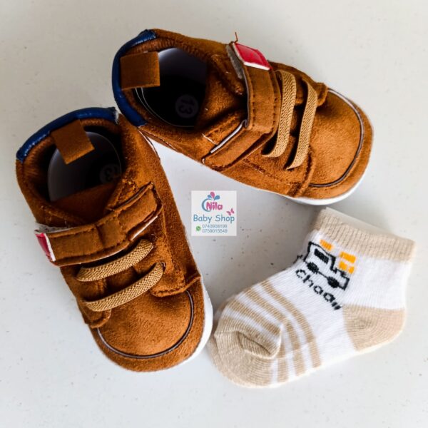 Baby Boy Crib Shoes with Soft Sole (pre-walkers) - Image 5