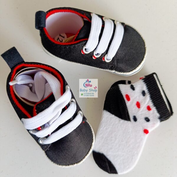 Baby Boy Crib Shoes with Soft Sole (pre-walkers) - Image 4