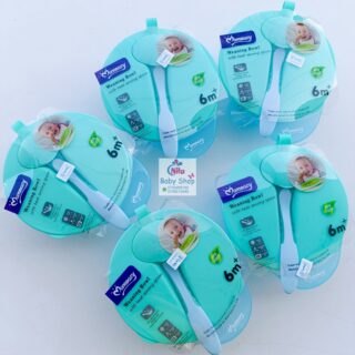 Momeasy Baby Weaning Bowl, Lid & Temperature Sensing Spoon Set - Green