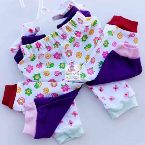 3pc Cotton Baby Girl Trousers