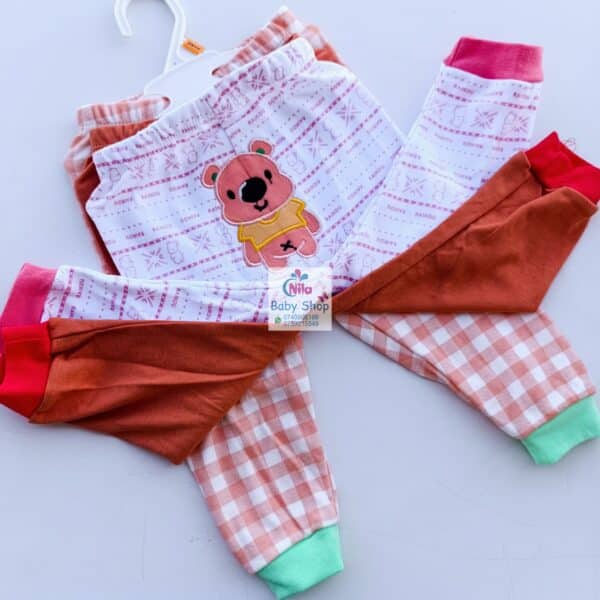 3pc Cotton Baby Girl Trousers - Image 9