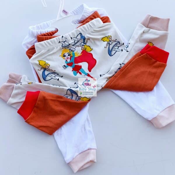 3pc Cotton Baby Girl Trousers - Image 3