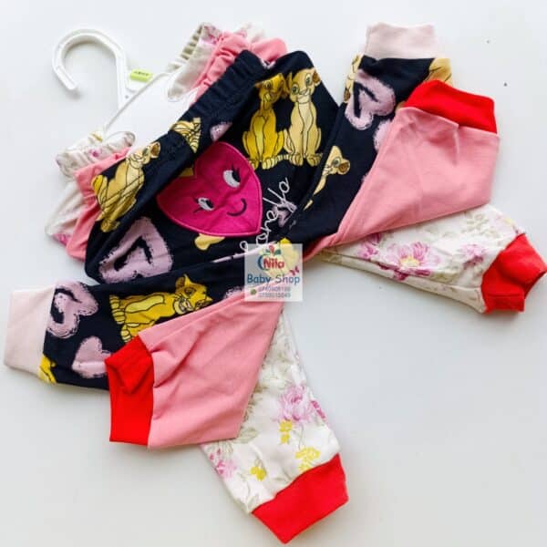 3pc Cotton Baby Girl Trousers - Image 3