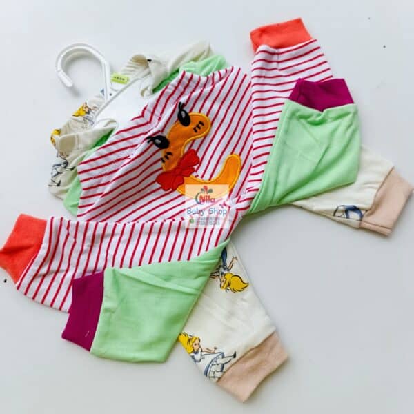 3pc Cotton Baby Girl Trousers - Image 2