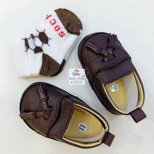 Baby Boy Crib Shoes with Soft Sole (pre-walkers) - Image 4