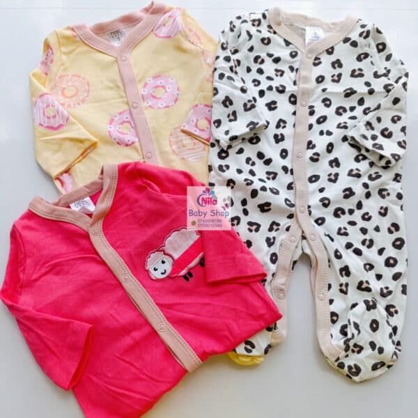3Pc Infant Unisex Romper / Sleepsuit - Image 4