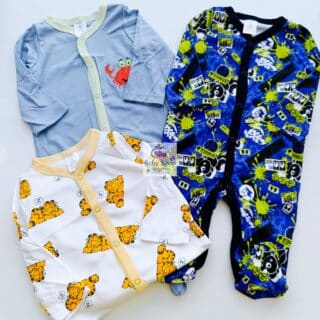 3Pc Infant Unisex Romper / Sleepsuit