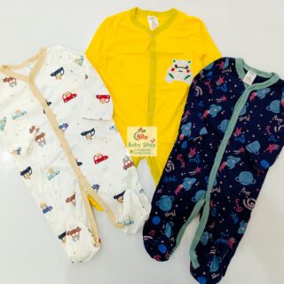 3Pc Infant Unisex Romper / Sleepsuit