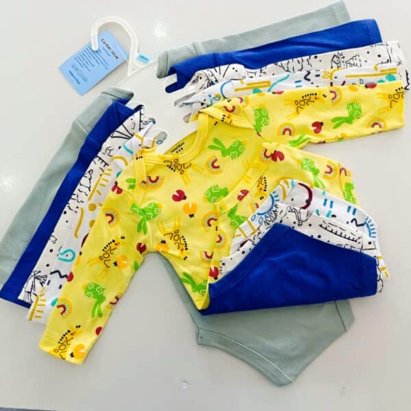 5 Pieces Set Of Long Sleeved Baby Boy Bodysuits / Onesies - Image 9