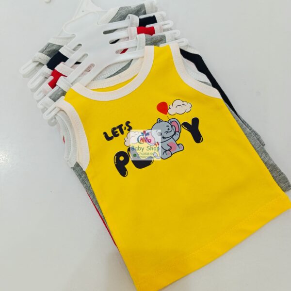 5-Pack Cotton Cartoon Vest Sleeveless Top - Image 5
