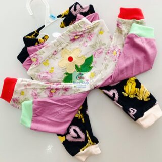 3pc Cotton Baby Girl Trousers