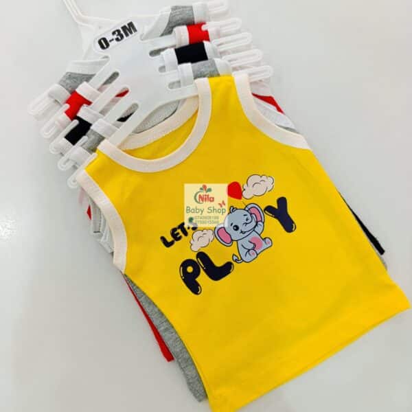 5-Pack Cotton Cartoon Vest Sleeveless Top - Image 7