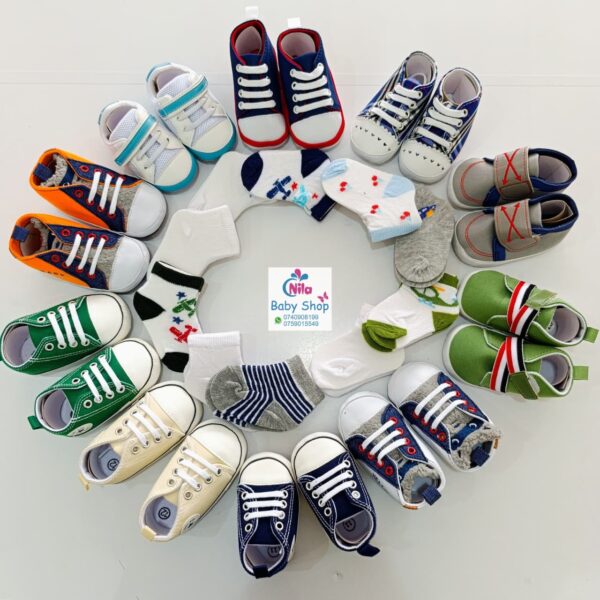 Baby Boy Crib Shoes with Soft Sole (pre-walkers)