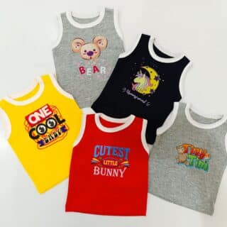5-Pack Cotton Cartoon Vest Sleeveless Top