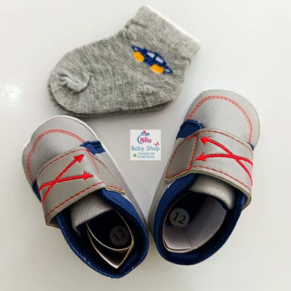 Baby Boy Crib Shoes with Soft Sole (pre-walkers) - Image 4
