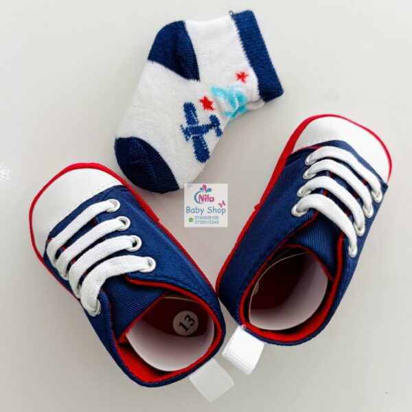 Baby Boy Crib Shoes with Soft Sole (pre-walkers) - Image 3