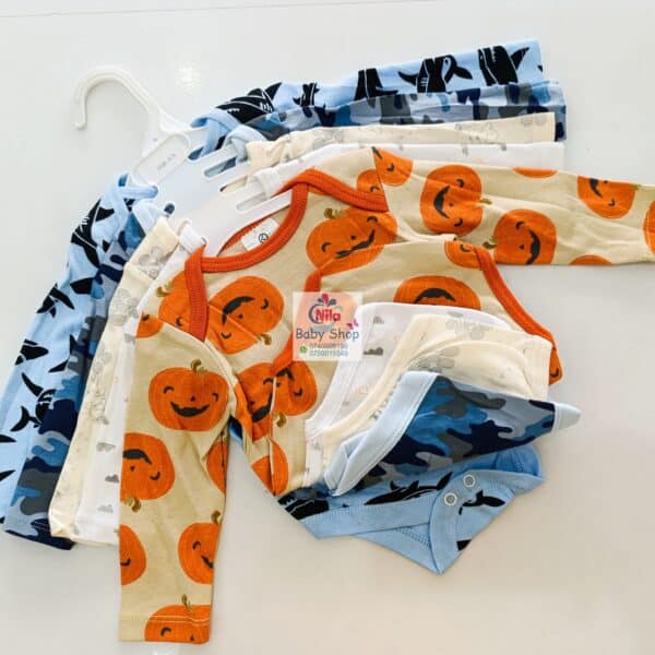 5 Pieces Set Of Long Sleeved Baby Boy Bodysuits / Onesies - Image 7