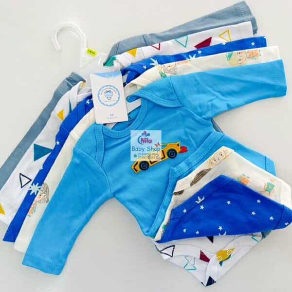 5 Pieces Set Of Long Sleeved Baby Boy Bodysuits / Onesies - Image 15