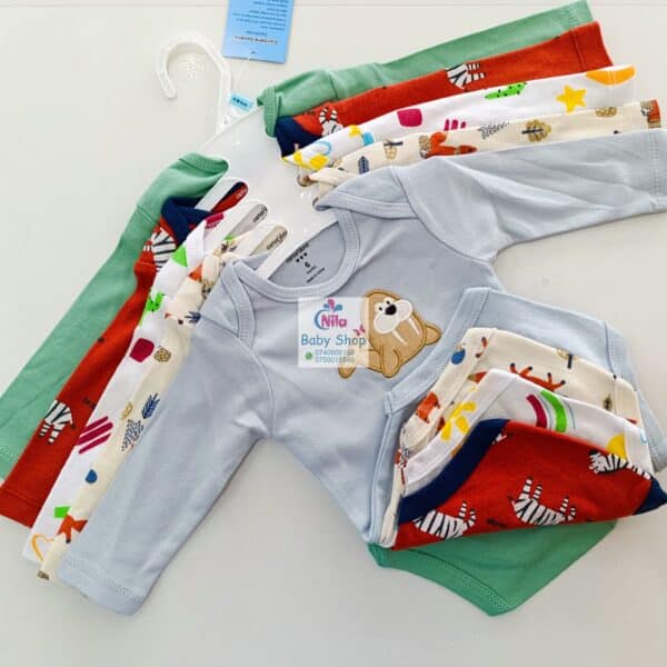 5 Pieces Set Of Long Sleeved Baby Boy Bodysuits / Onesies - Image 9