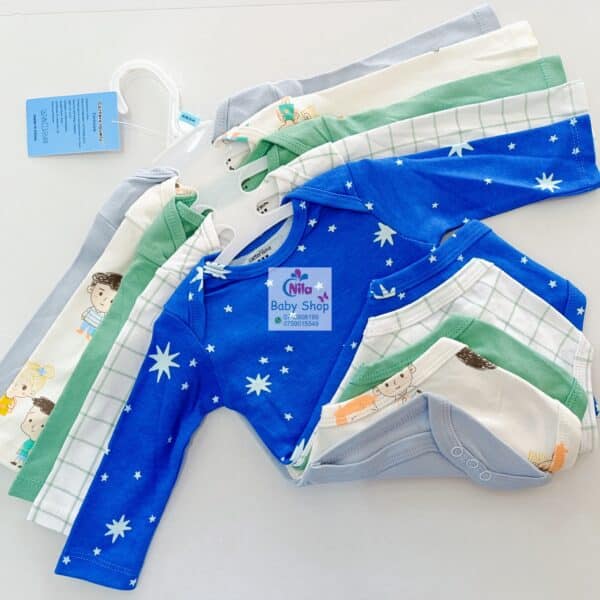 5 Pieces Set Of Long Sleeved Baby Boy Bodysuits / Onesies - Image 7