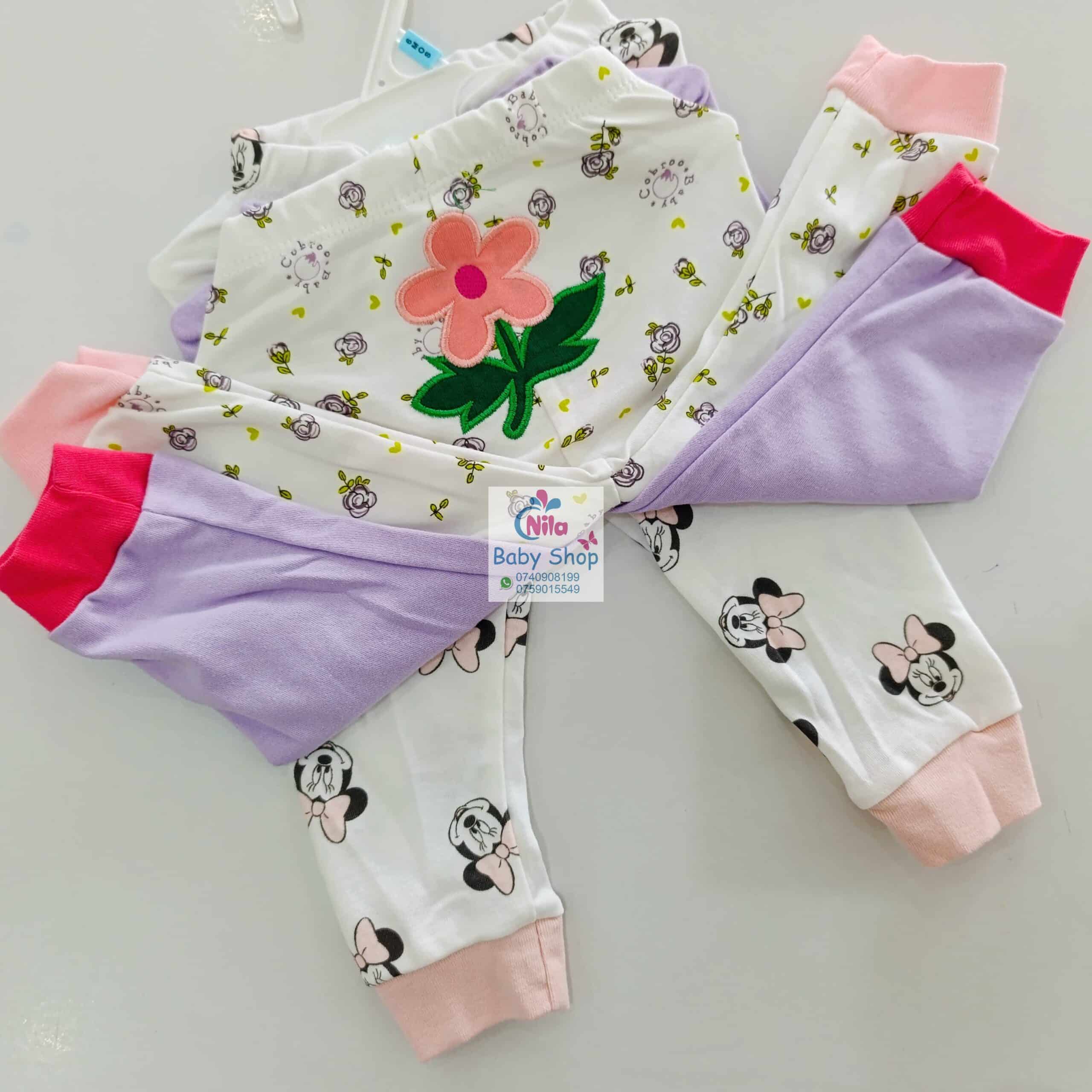 3pc Cotton Baby Girl Trousers - Image 12