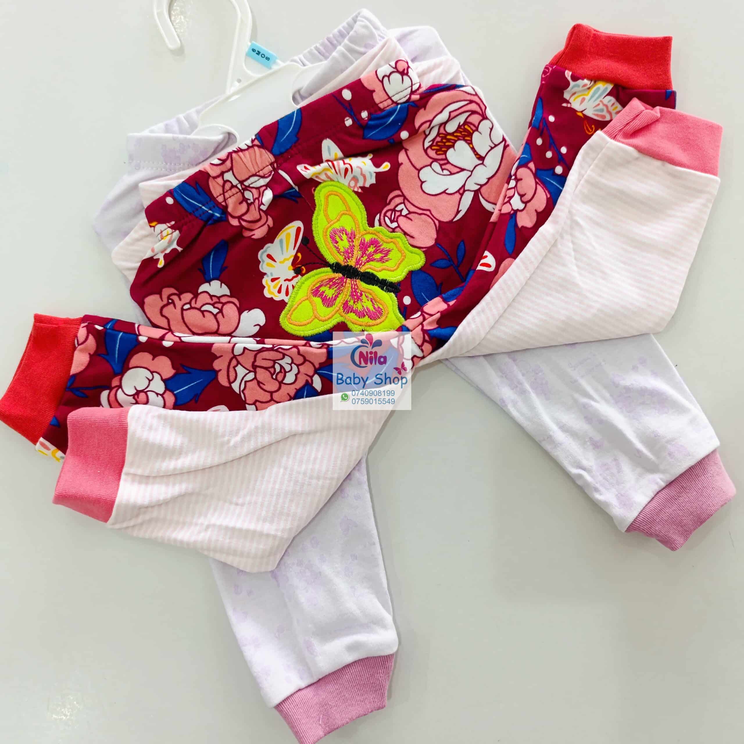 3pc Cotton Baby Girl Trousers - Image 10