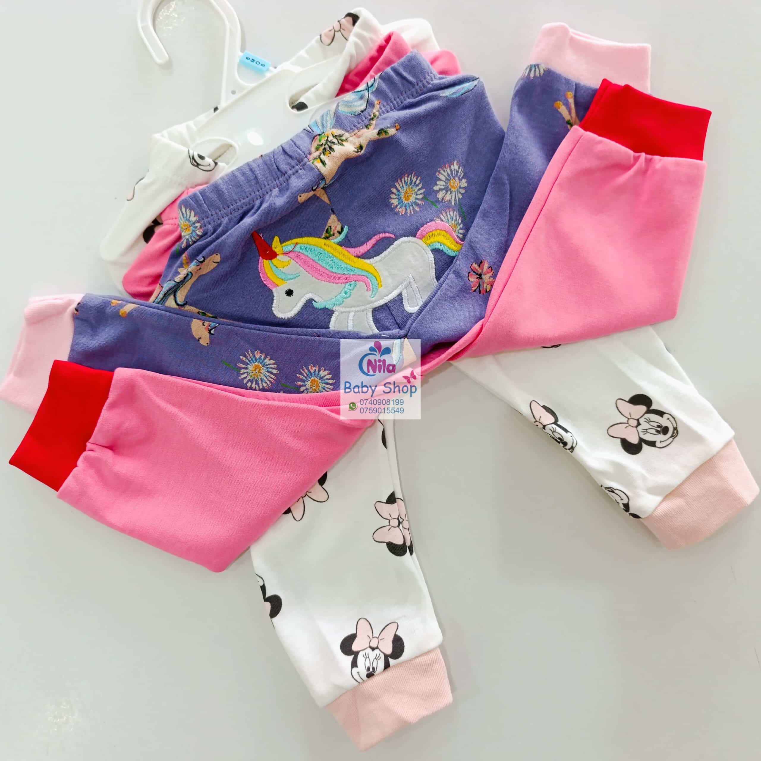 3pc Cotton Baby Girl Trousers - Image 9