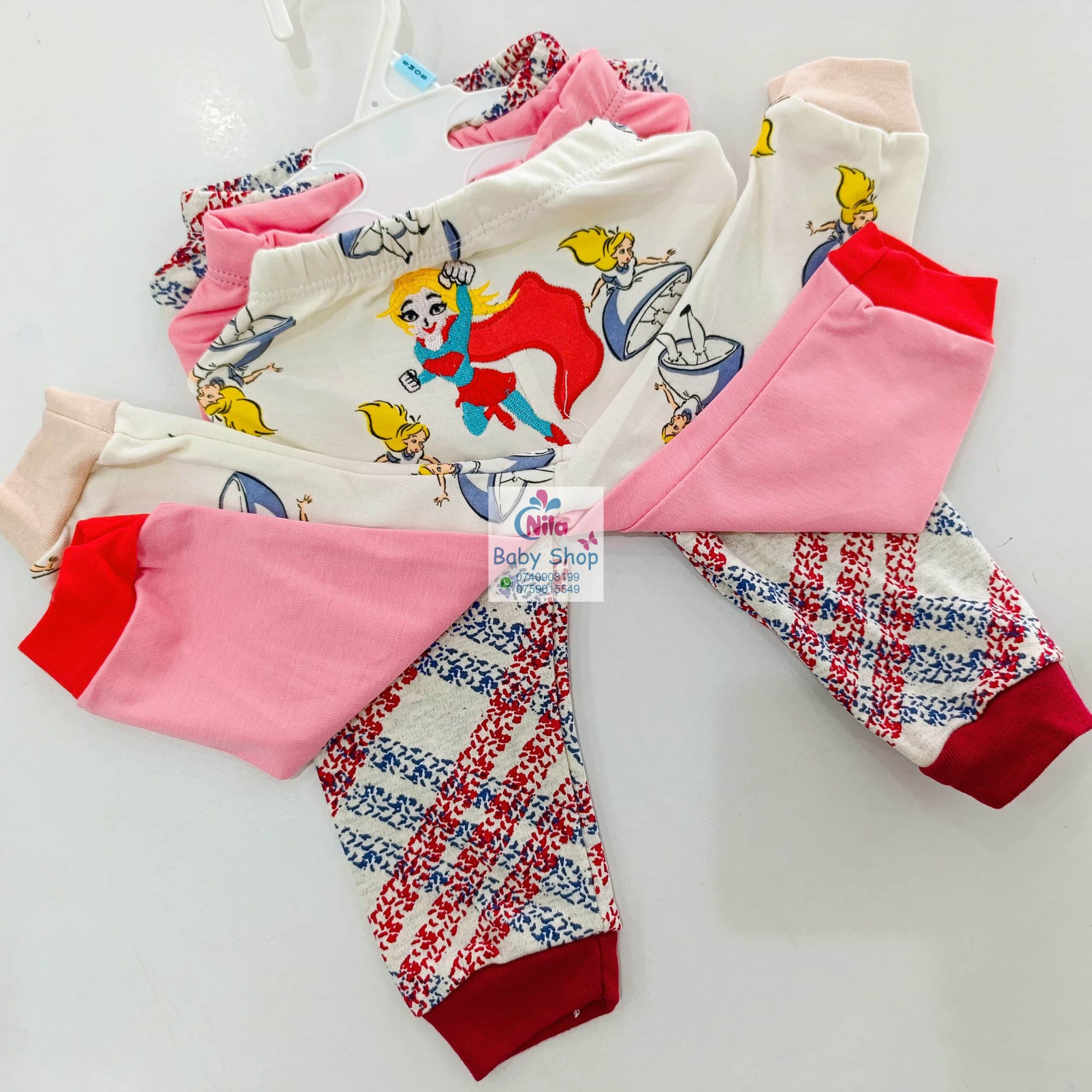 3pc Cotton Baby Girl Trousers - Image 5