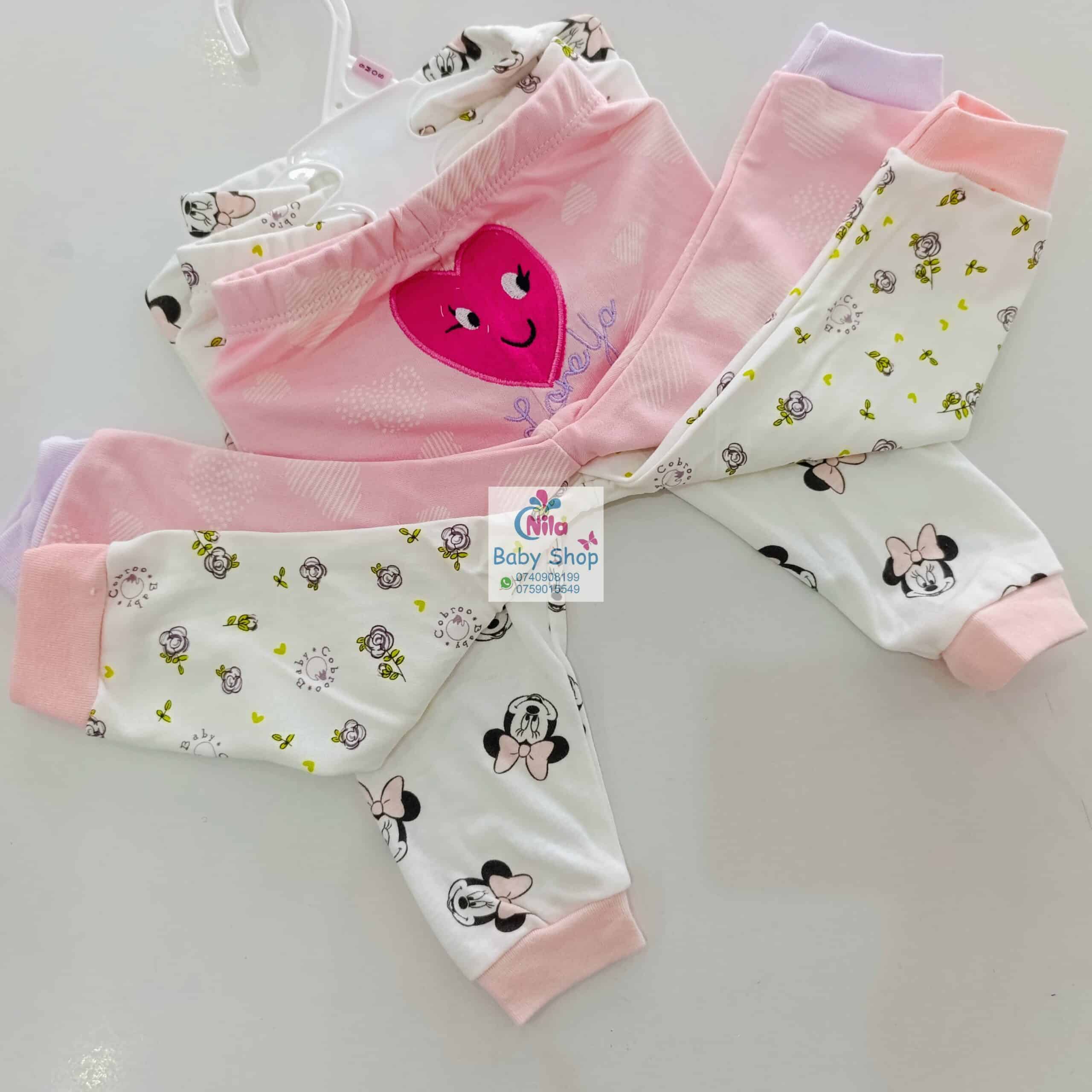 3pc Cotton Baby Girl Trousers - Image 7