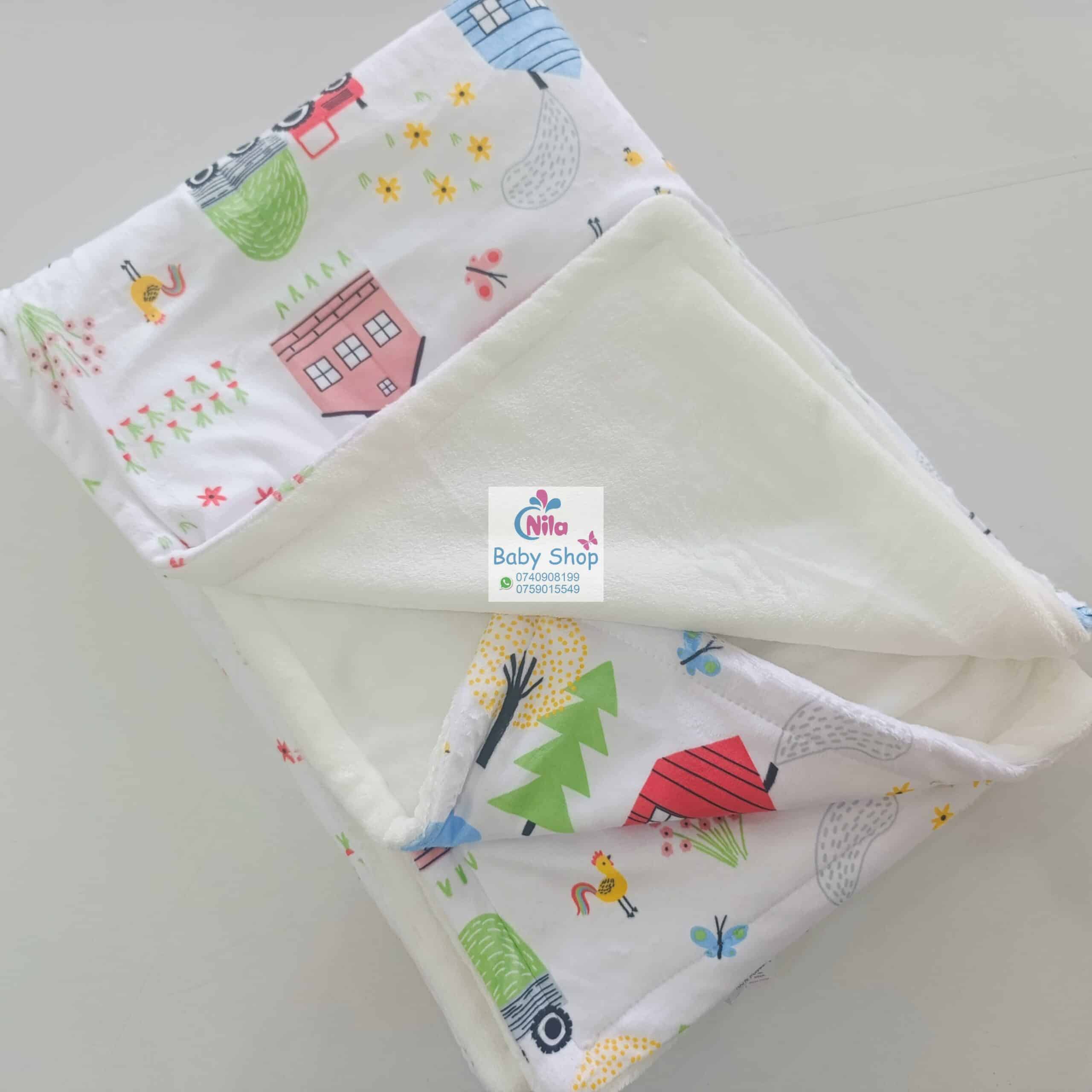 Stylish Fleece Baby Shawl Blanket - Image 10