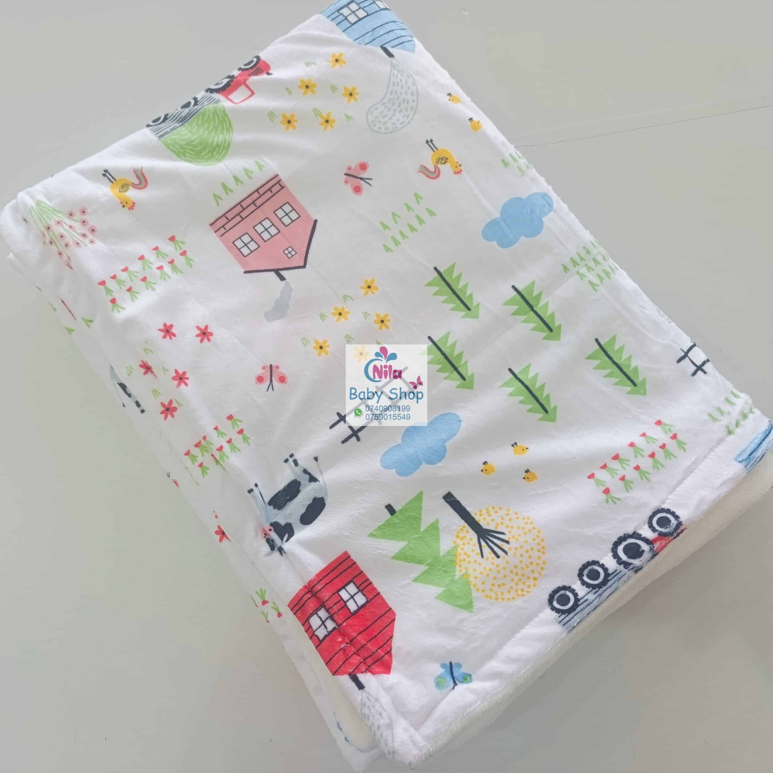 Stylish Fleece Baby Shawl Blanket - Image 7