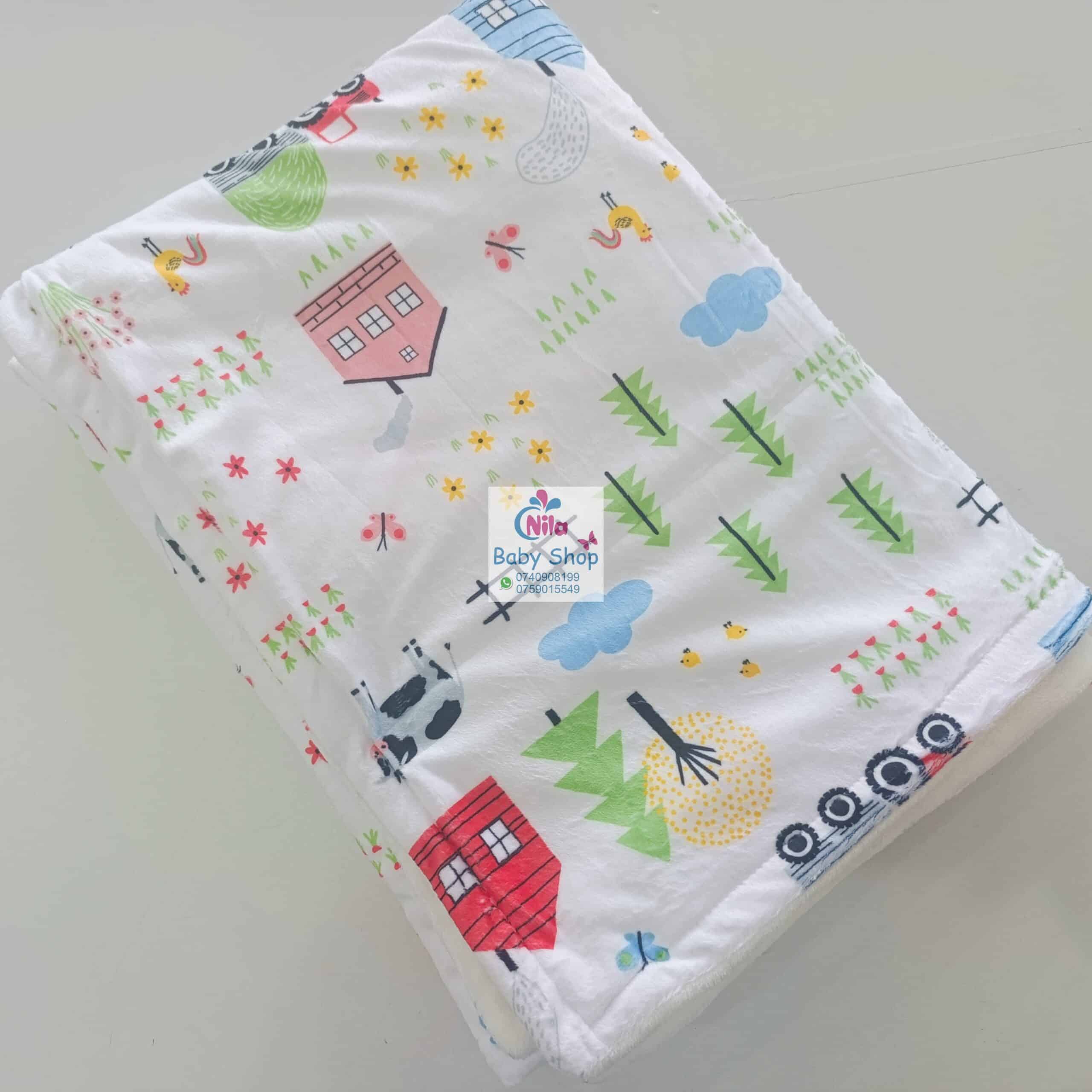 Stylish Fleece Baby Shawl Blanket - Image 3