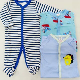 3Pc Infant Unisex Romper / Sleepsuit