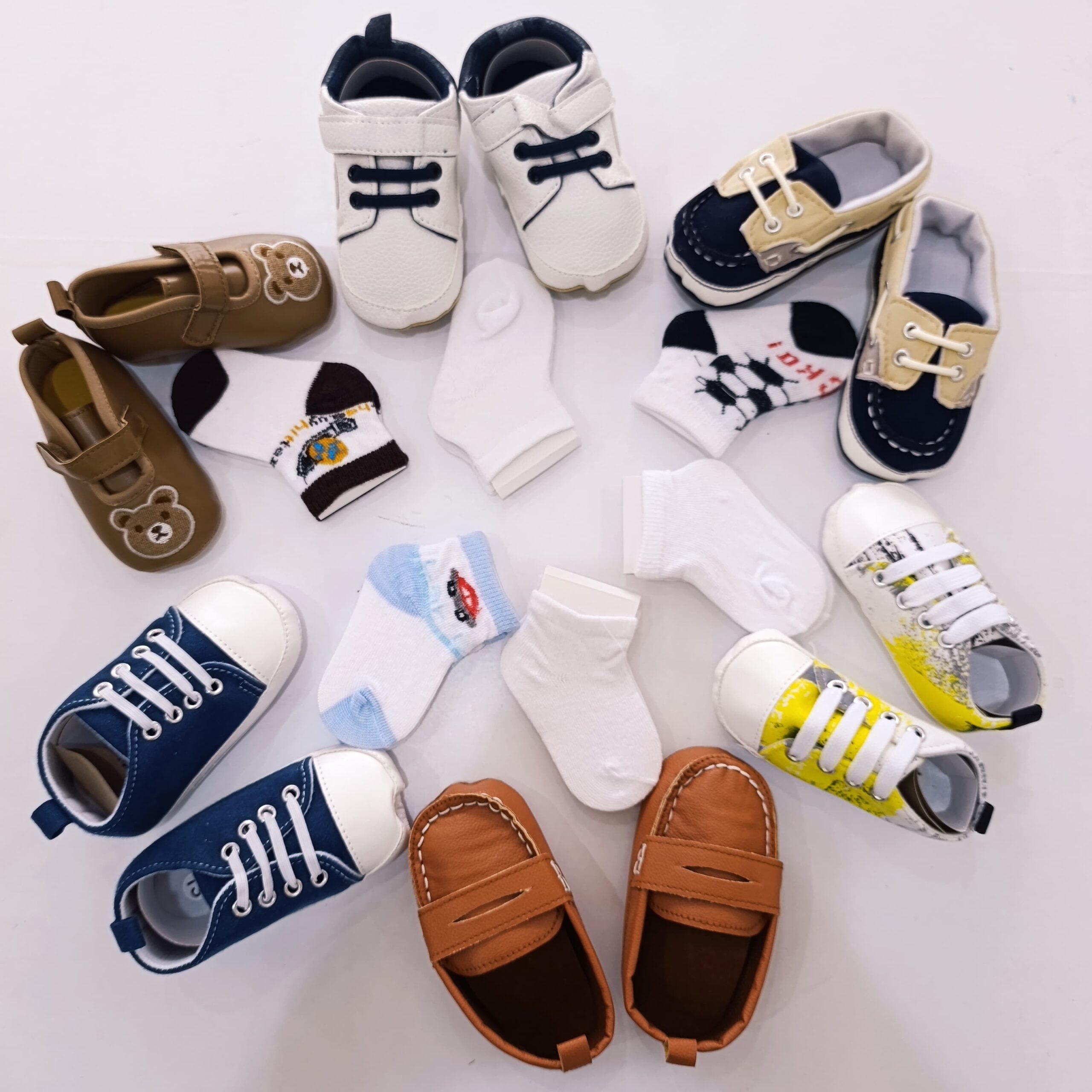 Baby Boy Crib Shoes with Soft Sole (pre-walkers)