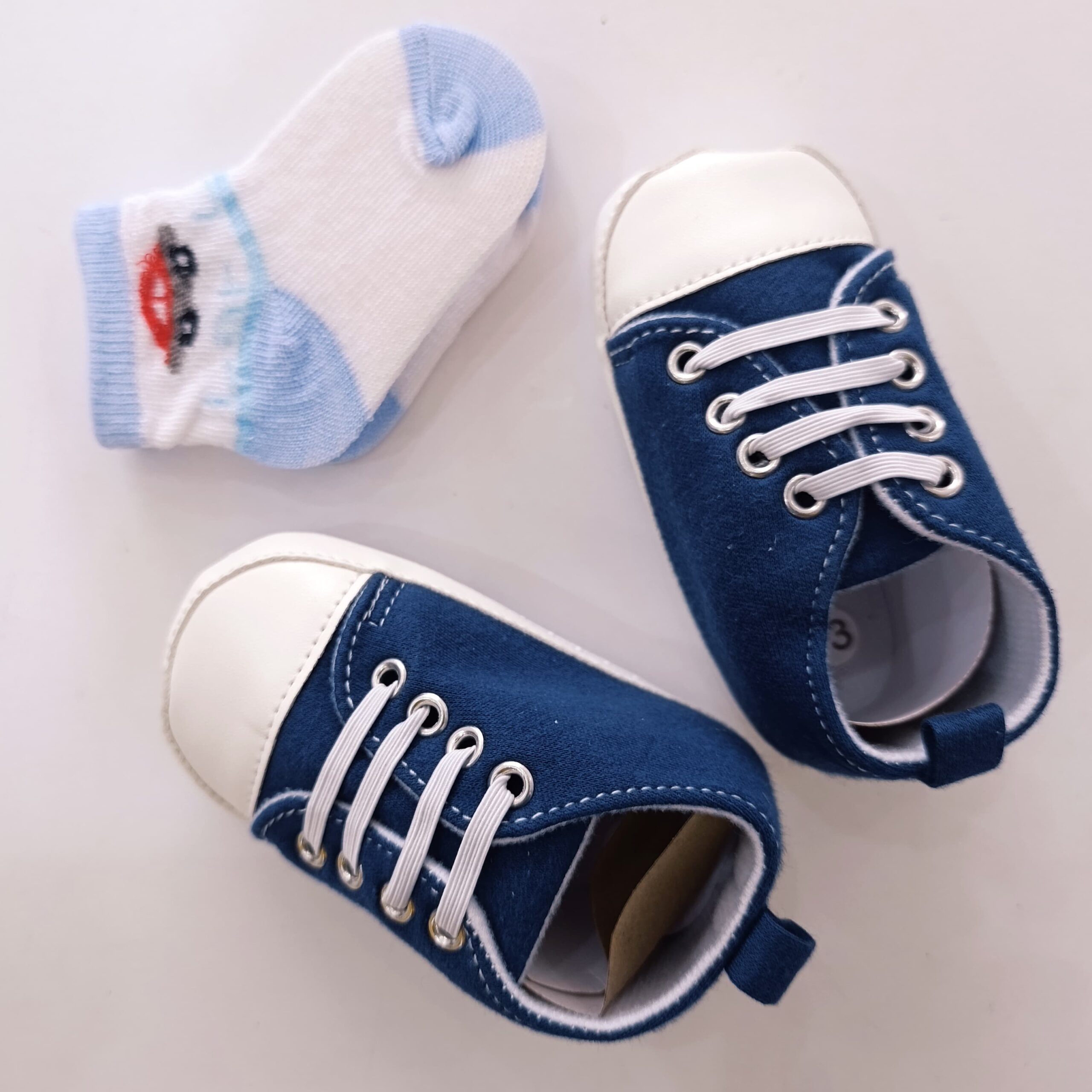 Baby Boy Crib Shoes with Soft Sole (pre-walkers) - Image 3