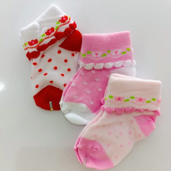 3 Piece Cute Cotton Socks (Girls) - Image 5