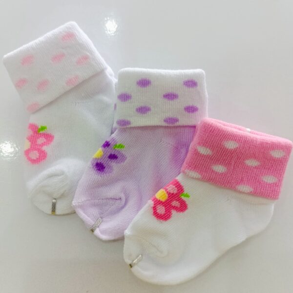 3 Piece Cute Cotton Socks (Girls) - Image 4