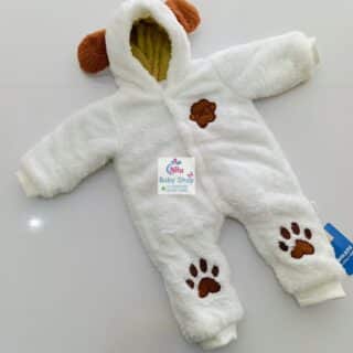 Warm Rompers with a Hood for Baby - White