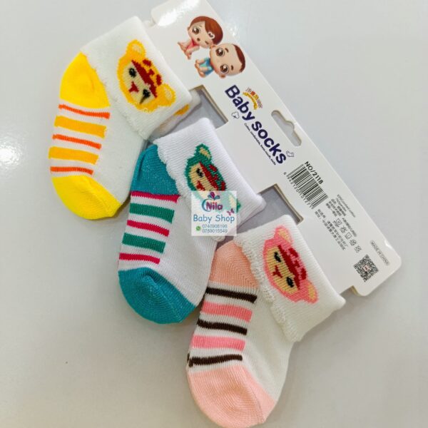 3 Piece Cute Cotton Socks (Girls) - Image 13