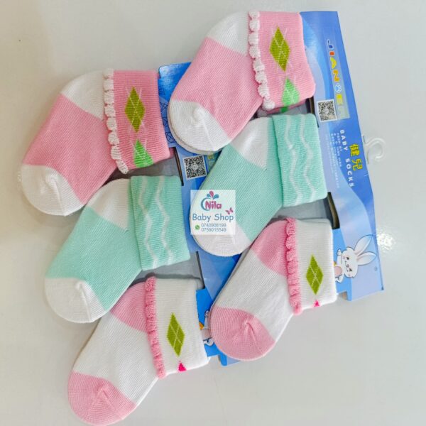 3 Piece Cute Cotton Socks (Girls) - Image 7