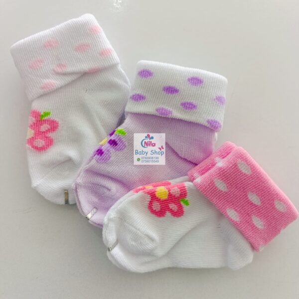 3 Piece Cute Cotton Socks (Girls) - Image 5